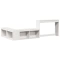 Miniatyrbilde 7 av 11: vidaXL Sengeramme uten madrass hvit 80x200 cm heltre furu
