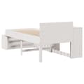 Miniatyrbilde 9 av 11: vidaXL Sengeramme uten madrass hvit 80x200 cm heltre furu