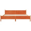 Miniatyrbilde 5 av 10: vidaXL Sengeramme uten madrass voksbrun 200x200 cm heltre furu