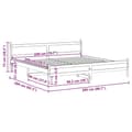Miniatyrbilde 10 av 10: vidaXL Sengeramme uten madrass voksbrun 200x200 cm heltre furu