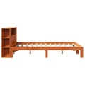 Miniatyrbilde 8 av 11: vidaXL Seng med bokhylle uten madrass voksbrun 135x190 cm heltre furu