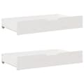 Miniatyrbilde 9 av 11: vidaXL Seng med bokhylle uten madrass hvit 135x190 cm heltre furu