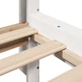 Miniatyrbilde 11 av 11: vidaXL Seng med bokhylle uten madrass hvit 135x190 cm heltre furu