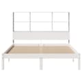 Miniatyrbilde 5 av 11: vidaXL Seng med bokhylle uten madrass hvit 140x200 cm heltre furu