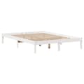 Miniatyrbilde 6 av 11: vidaXL Seng med bokhylle uten madrass hvit 140x200 cm heltre furu