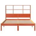 Miniatyrbilde 5 av 11: vidaXL Seng med bokhylle uten madrass voksbrun 140x200 cm heltre furu