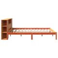 Miniatyrbilde 8 av 11: vidaXL Seng med bokhylle uten madrass voksbrun 180x200 cm heltre furu