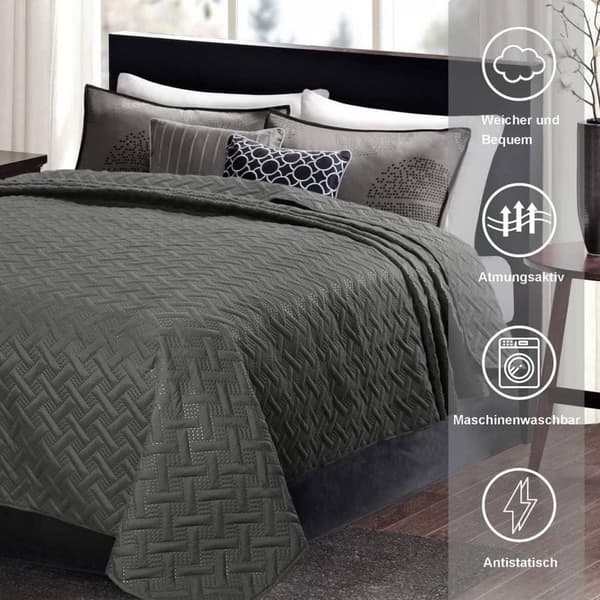 Rootz Geometric Sengetæppe - Dynebetræk - Vendbar dyne - 100 % mikrofiber - Moderne design - 170 cm x 210 cm, 220 cm x 240 cm, 240 cm x 260 cm