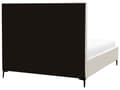 Miniatyrbilde 8 av 11: Dobbeltseng med oppbevaring Off-white Boucle 160 x 200 cm Svarte metallben Polstret sengegavl Glamorøs stil Sengeramme Soverom