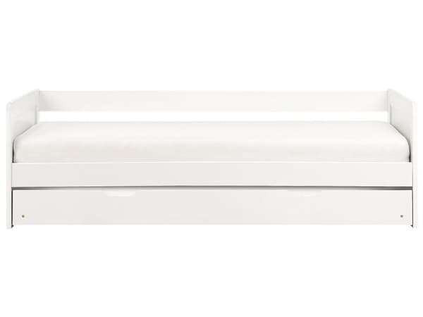 Barnsäng Vit Furuträ Ram 90 x 200 cm Enkel Storlek Ram Utdragbar Extrasäng
