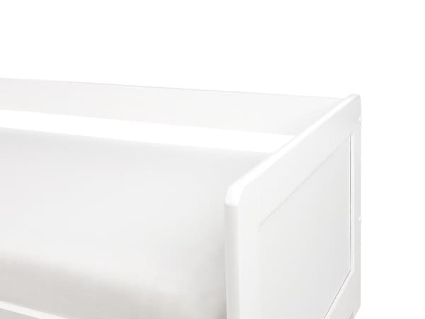 Barnsäng Vit Furuträ Ram 90 x 200 cm Enkel Storlek Ram Utdragbar Extrasäng