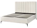 Miniatyrbillede 5 af 11: Dobbeltseng Hvid Boucle Polstret 180 x 200 cm 2 Personers Seng med Opbevaring Sengeramme To Mands Højt Sengestel med Gavl