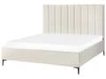 Miniatyrbillede 6 af 11: Dobbeltseng Hvid Boucle Polstret 180 x 200 cm 2 Personers Seng med Opbevaring Sengeramme To Mands Højt Sengestel med Gavl