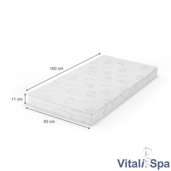 VitaliSpa Calma Comfort Premium, kvalitets kallskum, skum, madrass, barn 80 x 160 H2