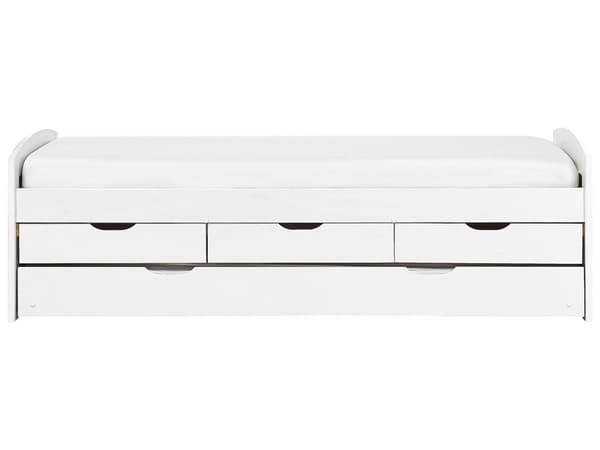 Dagseng Hvit Furu 90 x 200 cm Moderne og skandinavisk stil Ekstra uttrekkbar seng Oppbevaring Barnerom Soverom