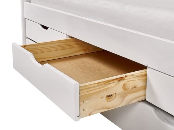 Dagseng Hvit Furu 90 x 200 cm Moderne og skandinavisk stil Ekstra uttrekkbar seng Oppbevaring Barnerom Soverom