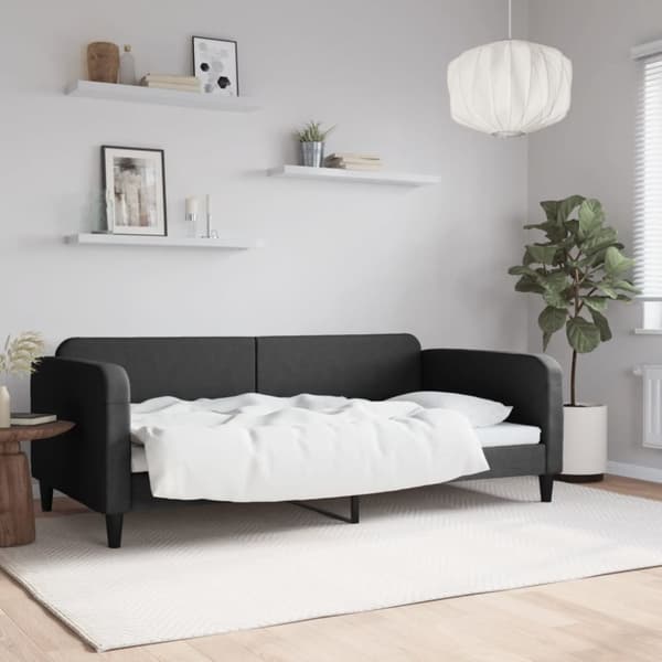 Dagbädd svart 100x200 cm tyg