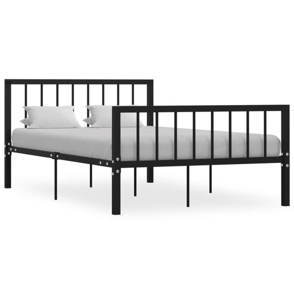 Sängram utan madrass svart metall 120x200 cm