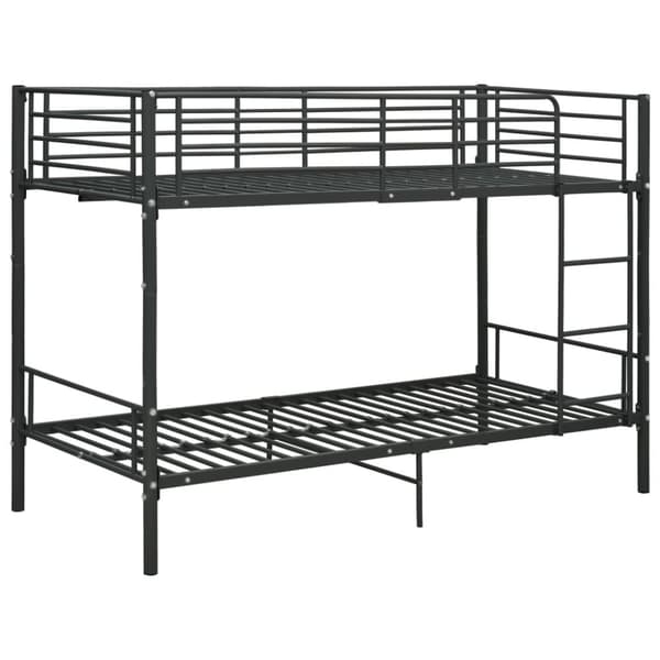 Våningssäng svart metall 90x200 cm