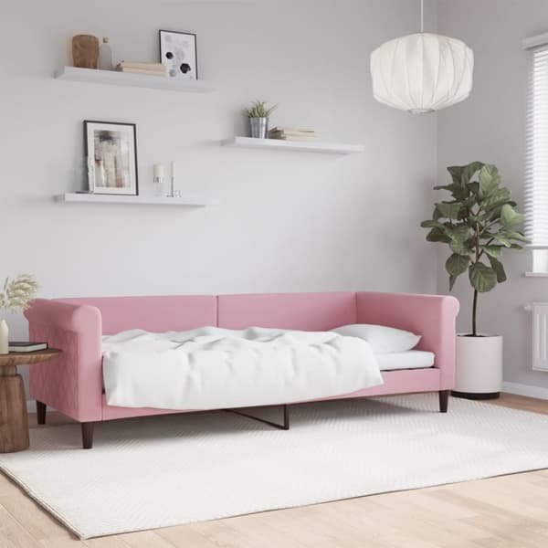 Dagbädd rosa 80x200 cm sammet