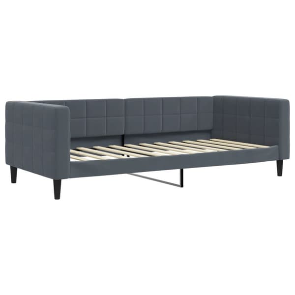 Dagbädd mörkgrå 100x200 cm sammet