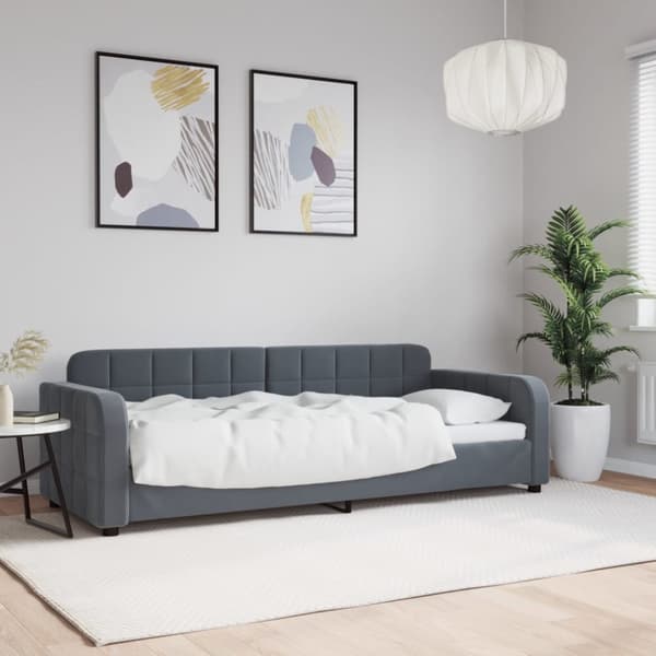 Dagbädd mörkgrå 80x200 cm sammet