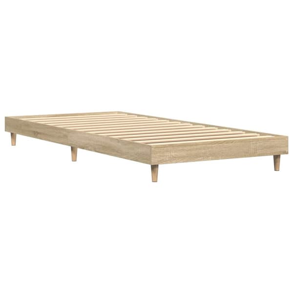Sängram utan madrass sonoma-ek 100x200 cm konstruerad trä