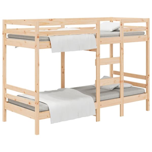 Våningssäng utan madrass 90x190 cm massiv furu