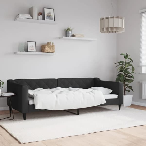 Dagbädd svart 90x200 cm tyg