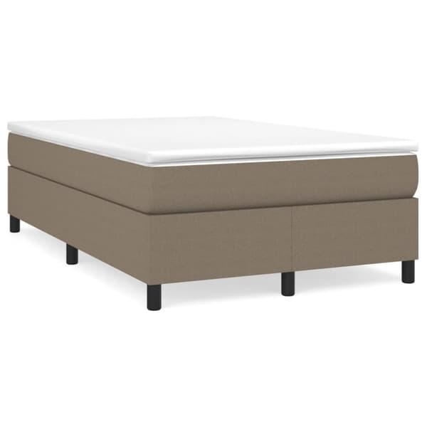 Ramsäng med madrass taupe 120x190 cm tyg