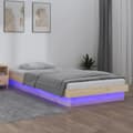 Miniatyrbild 1 av 2: Sängram LED 75x190 cm massivt trä