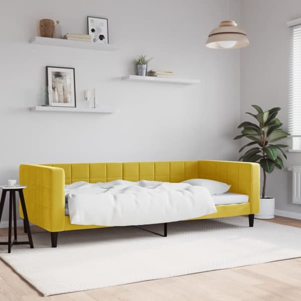 Dagbädd gul 90x200 cm sammet