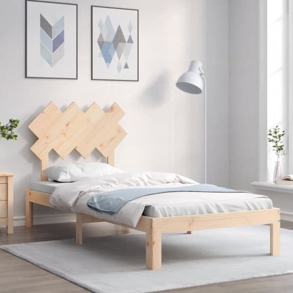 Sängram utan madrass 90x200 cm massiv furu