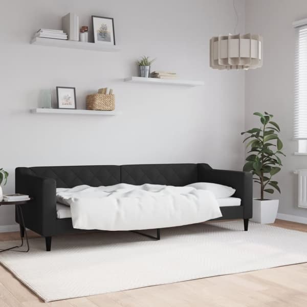 Dagbädd svart 80x200 cm tyg