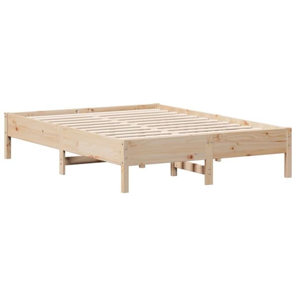 Sängram utan madrass 120x190 cm massiv furu