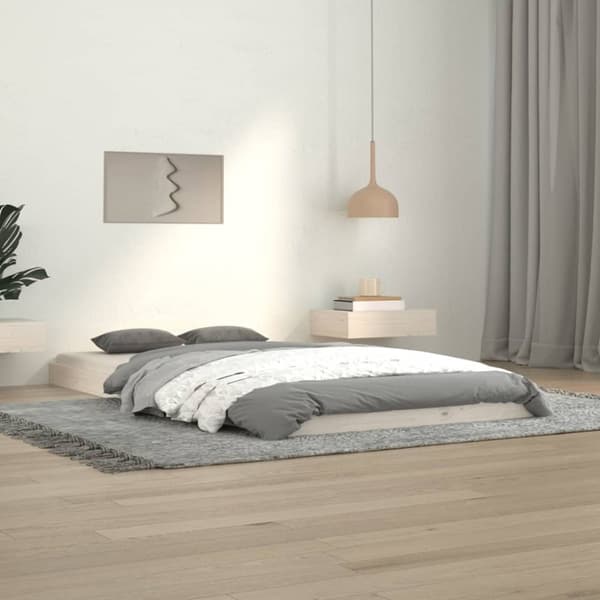 Sängram vit 100x200 cm massiv furu