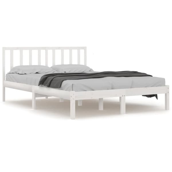 Sängram vit massiv furu 120x190 cm