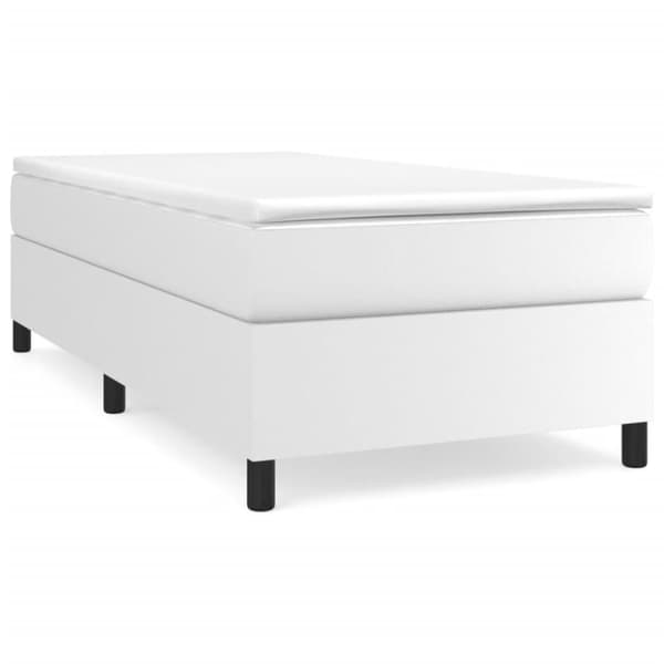 Sängram vit 90x200 cm konstläder