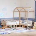 Miniatyrbild 1 av 2: Dagbänk med bänk och tak 90x200 cm massiv furu
