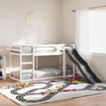 Miniatyrbild 1 av 2: Våningssäng rutschkana&stege vit 80x200 cm massiv furu