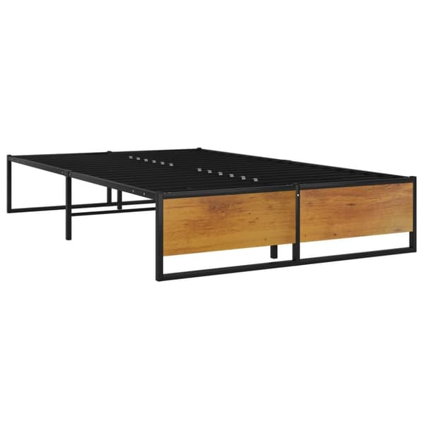 Sängram utan madrass svart metall 120x200 cm