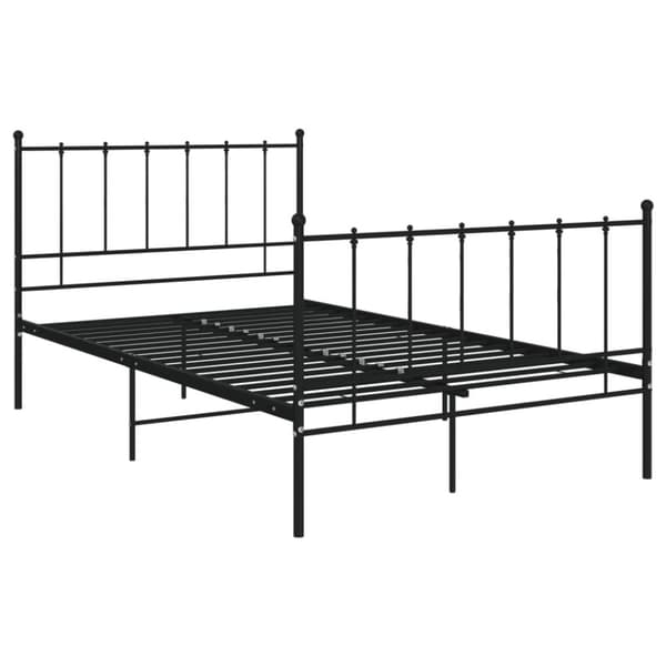 Sängram utan madrass svart metall 120x200 cm