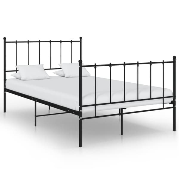 Sängram utan madrass svart metall 120x200 cm