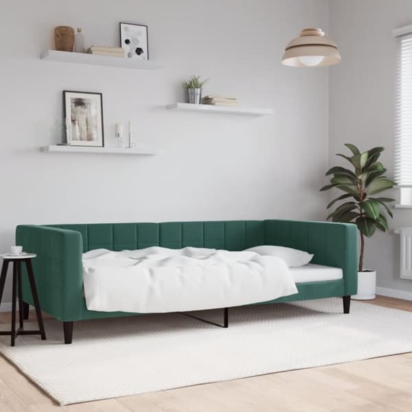 Dagbädd mörkgrön 100x200 cm sammet