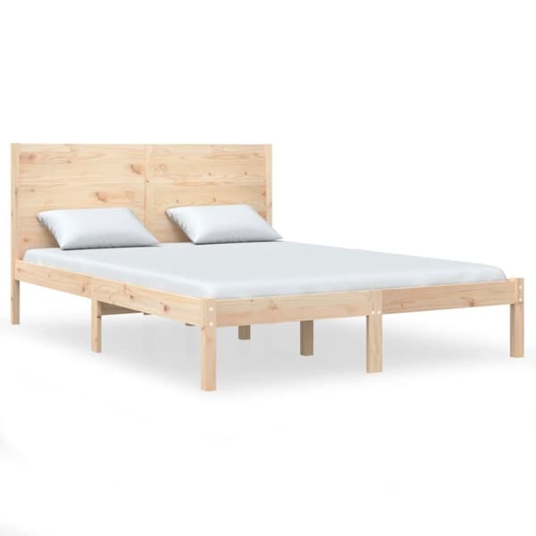 Sängram utan madrass 160x200 cm massiv furu