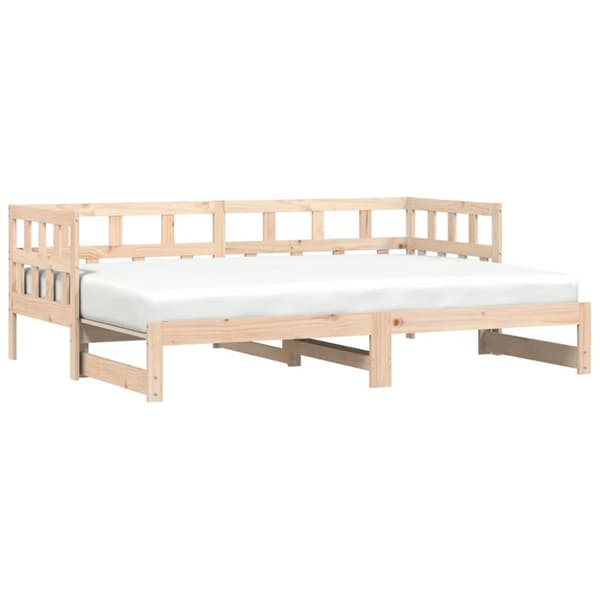 Dagbädd med extrasäng 80x200 cm massiv furu