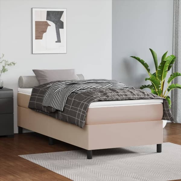 Sängram cappuccino 90x190 cm konstläder