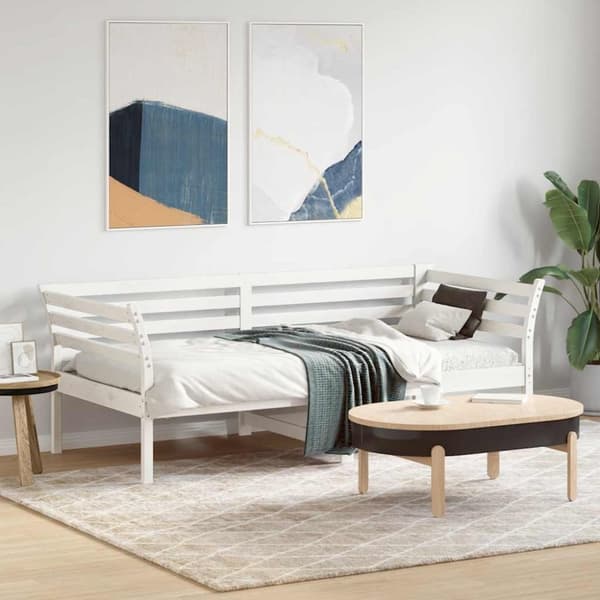 Dagbädd vit 75x190 cm massivt furu