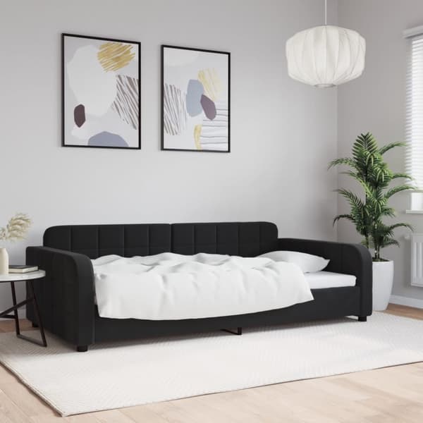 Dagbädd svart 100x200 cm sammet