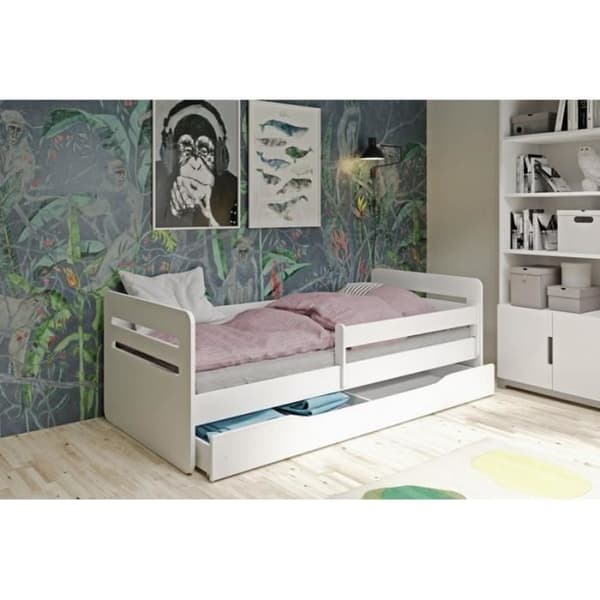 Säng - Kocot Kids - Tom vit - 80x180 cm - Lamell - 2 platser